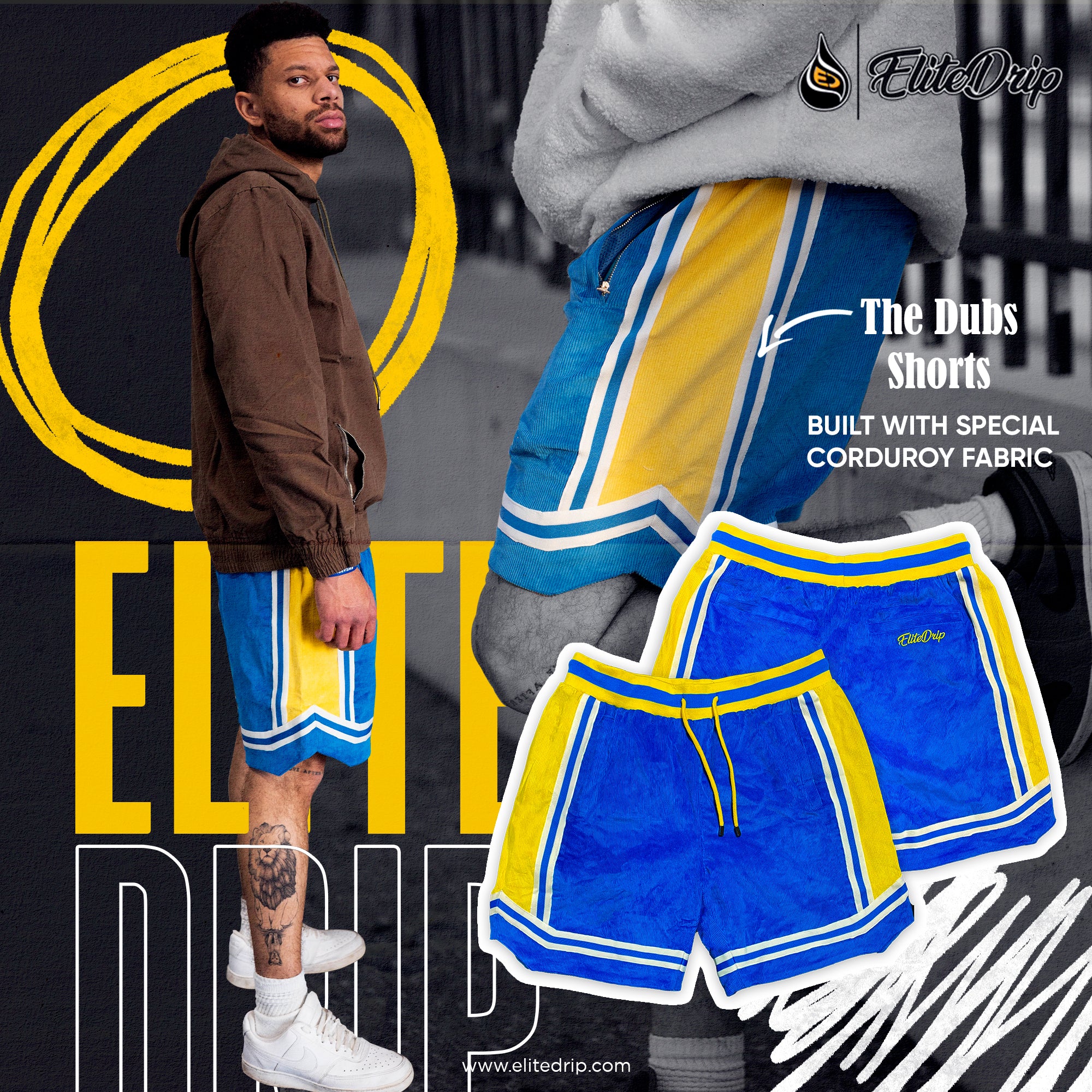 Corduroy Basketball Shorts