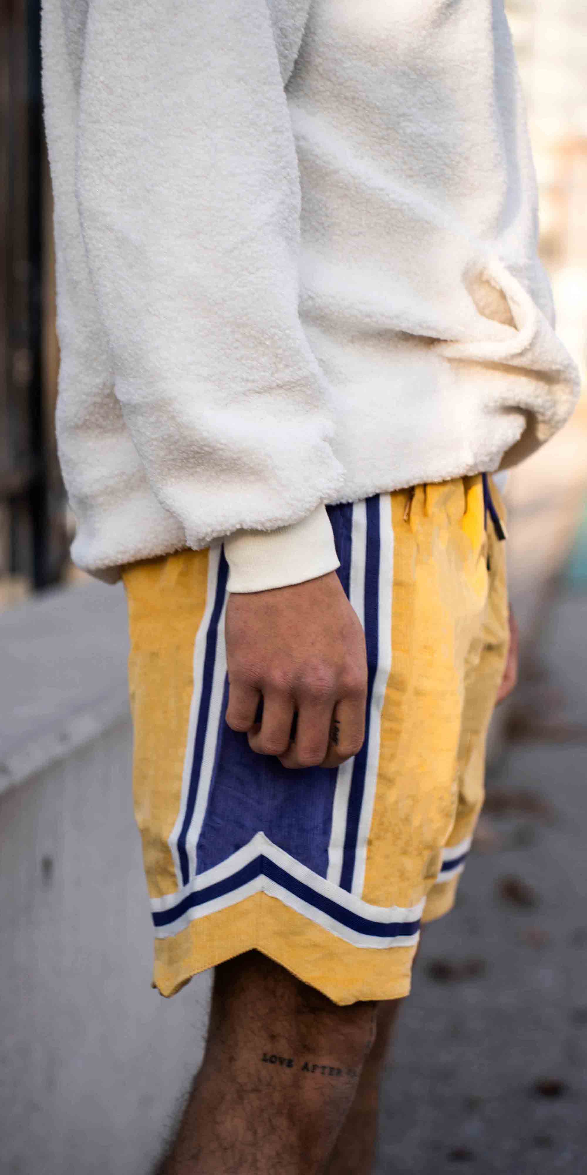 Purple n Gold Corduroy Shorts
