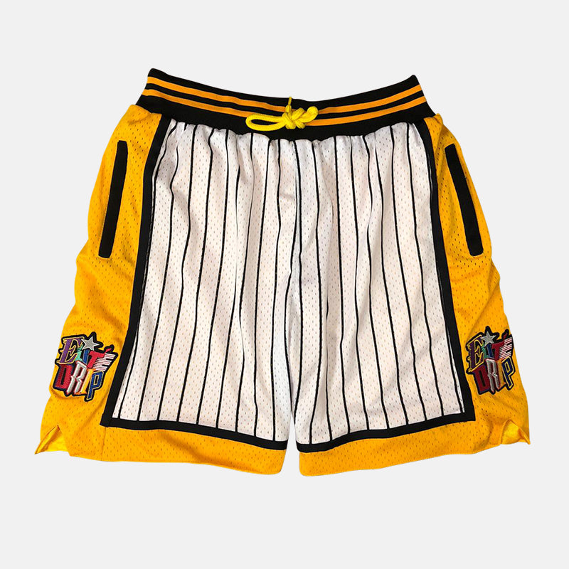 ELITEDRIP NBA REMIX SHORTS - YELLOW - EliteDrip