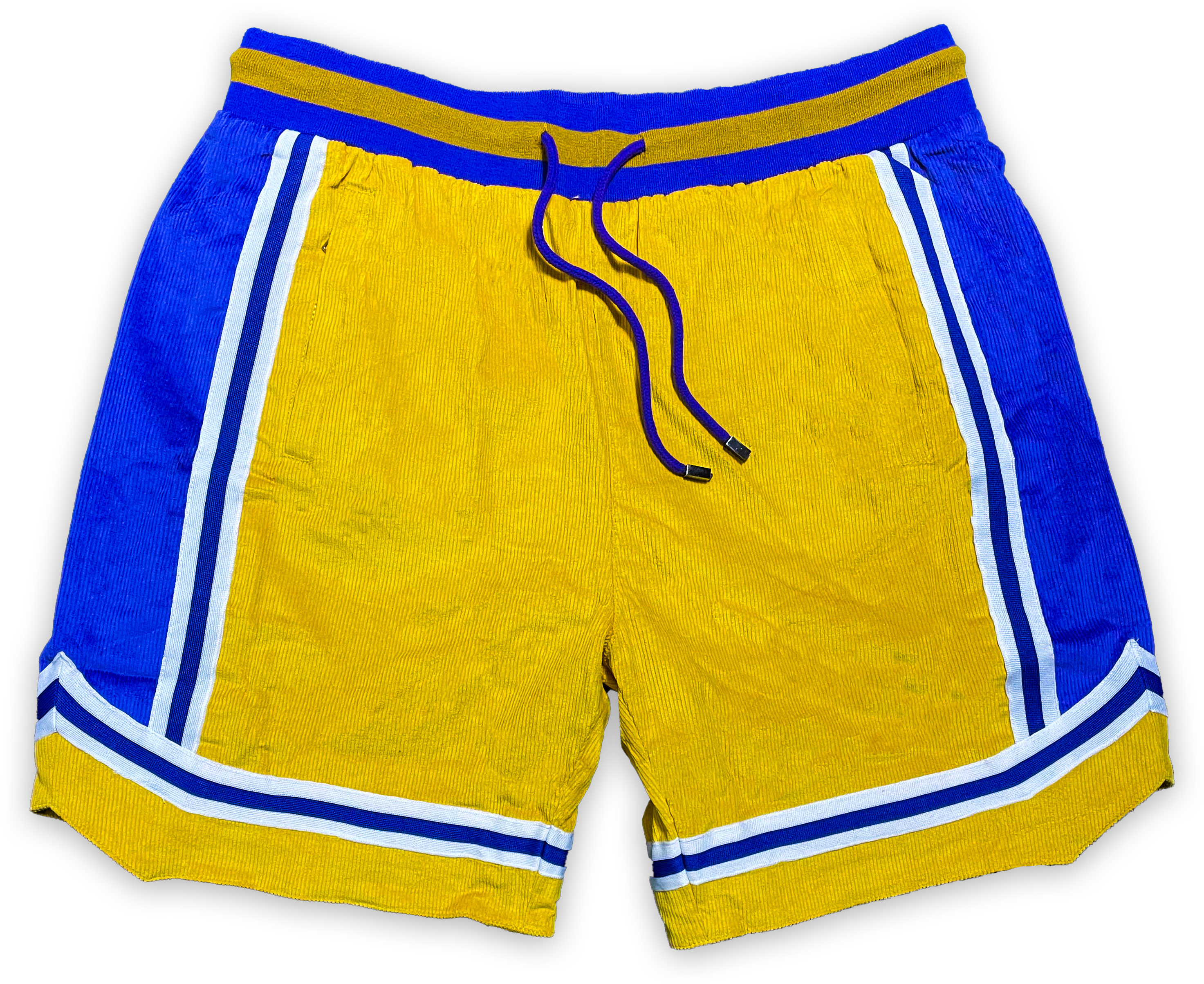 Purple n Gold Corduroy Shorts